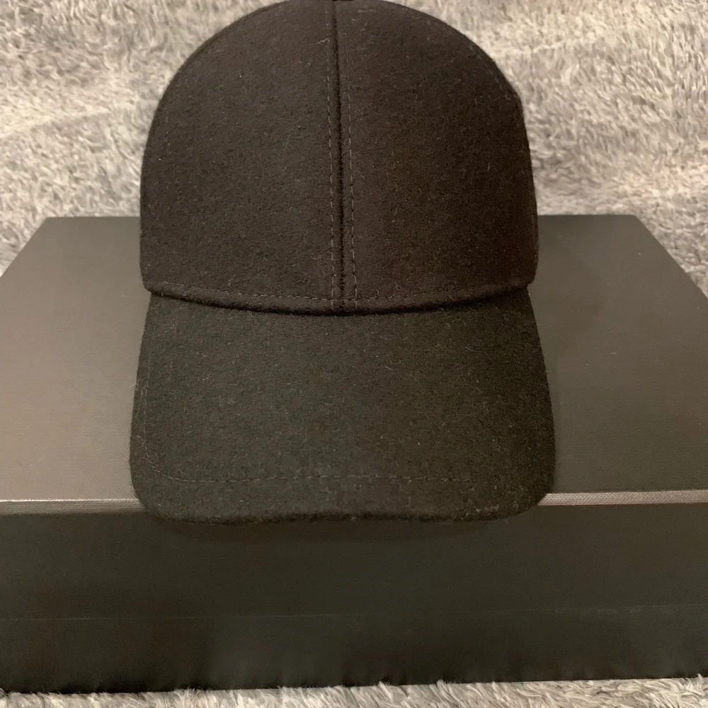YSL black felt Cassandre baseball cap sz 57. Sold out online. - Picture 4 of 8